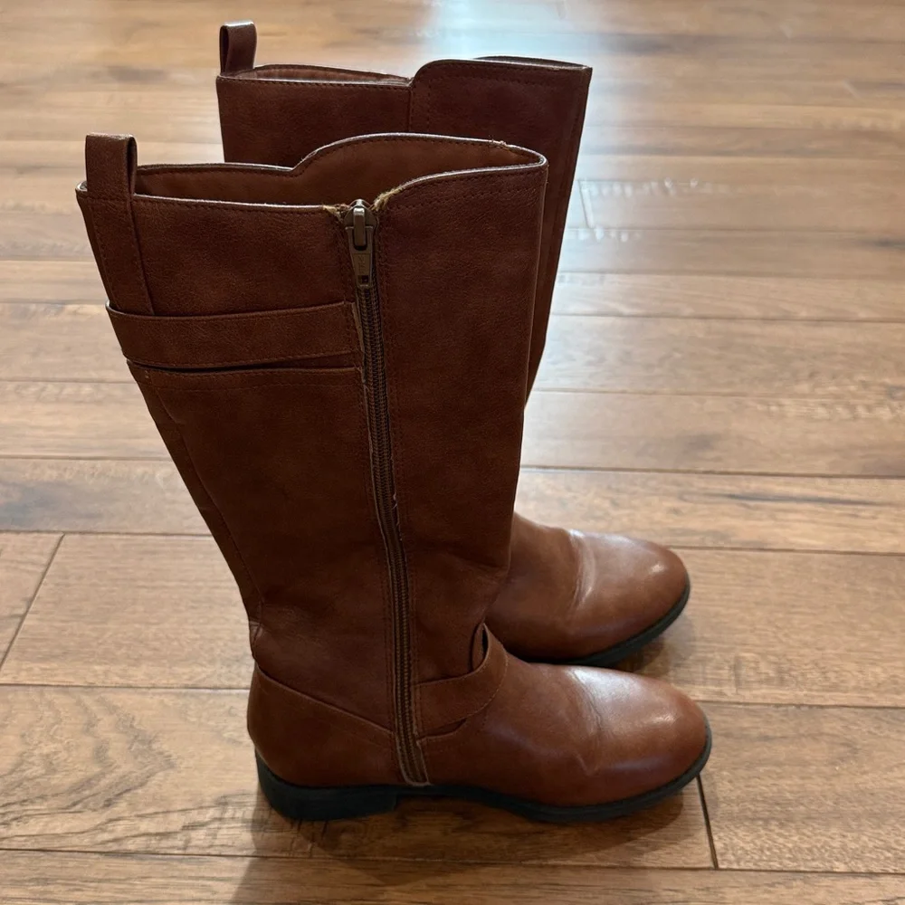 SO Girls Camilaa Riding Boots - Cognac - Size 1 Med